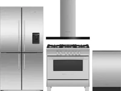 4 Piece Package Includes Refrigerator, Range, Hood And Dishwasher